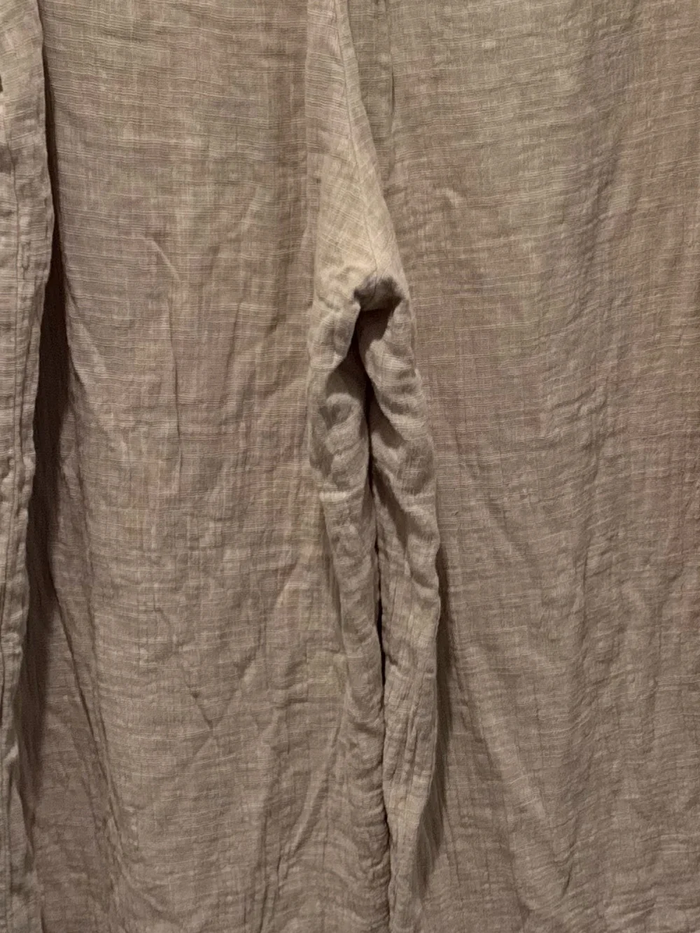 Rusty Beige Gauze Linen Wide-Leg Pants Size XL - Picture 16 of 16